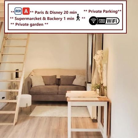 Le Petit Noisy Entre Paris Et Disney, Proche Centrex Avec Jardin Privatif Et Parking Zewnętrze zdjęcie